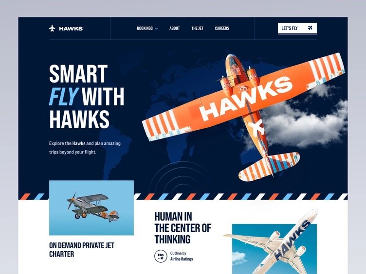 Hawks - Airline Website Design by Farzan Faruk on Dribbble