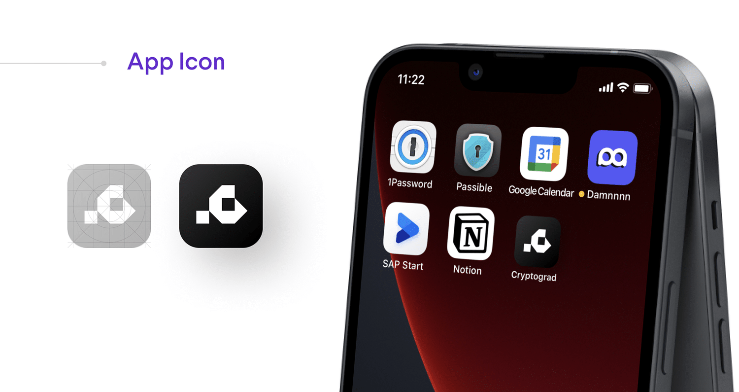 app icon mockup on iphone