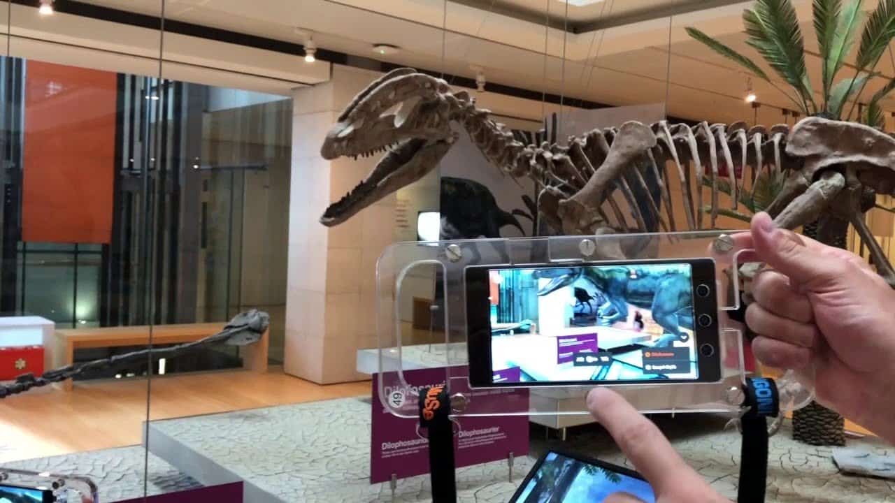 Implementation of AR through digital devices in a museum