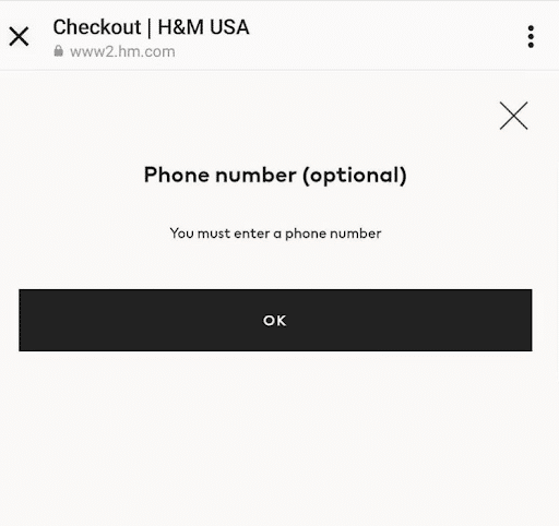 H&M app design